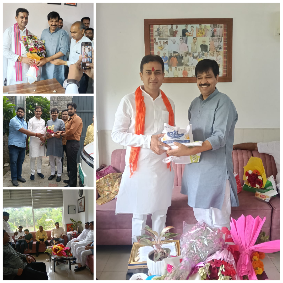 Celebrating The Birthday Of BJP Gautam Buddh Nagar District President Abhishek Sharma